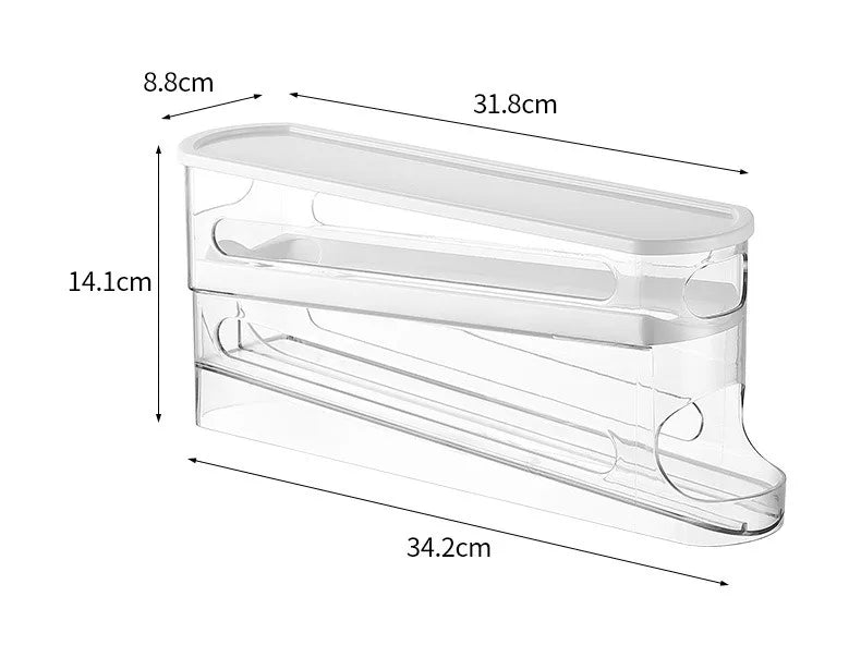 Bilayer Rolling Egg Storage Box