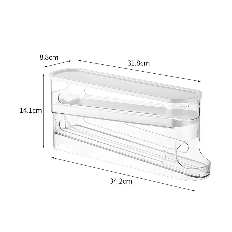 Bilayer Rolling Egg Storage Box