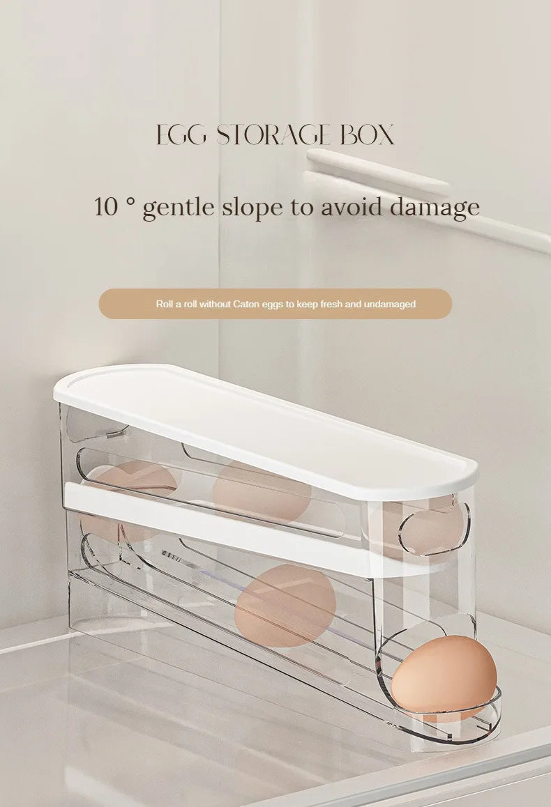 Bilayer Rolling Egg Storage Box