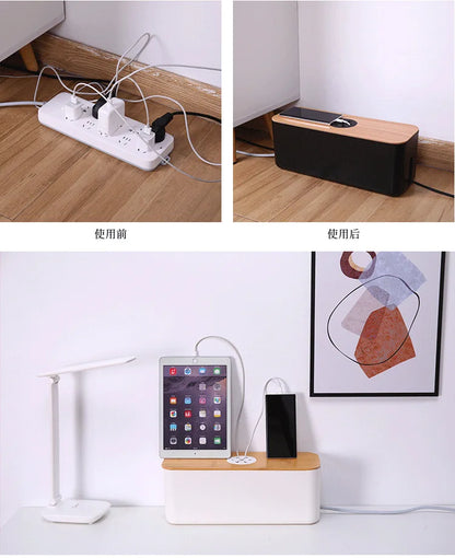 Wooden Cable Storage Box