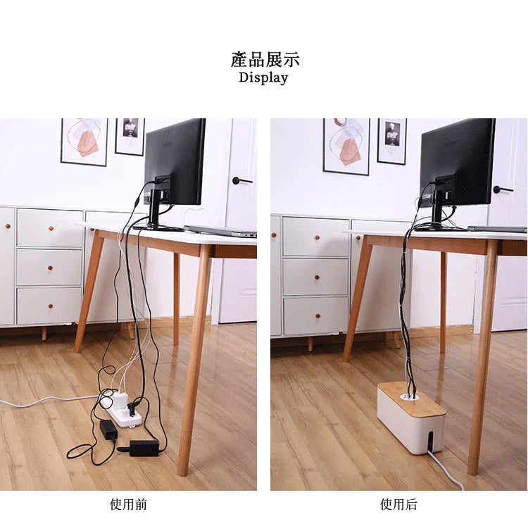 Wooden Cable Storage Box