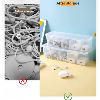 Transparent Data Cable Organizer Case