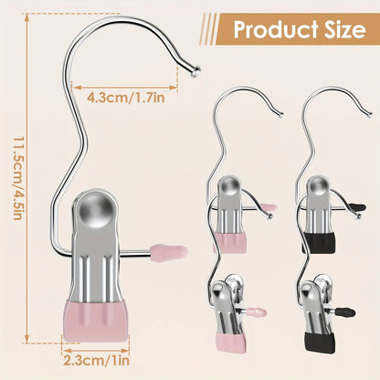 Stainless Steel Clothespins with Hooks