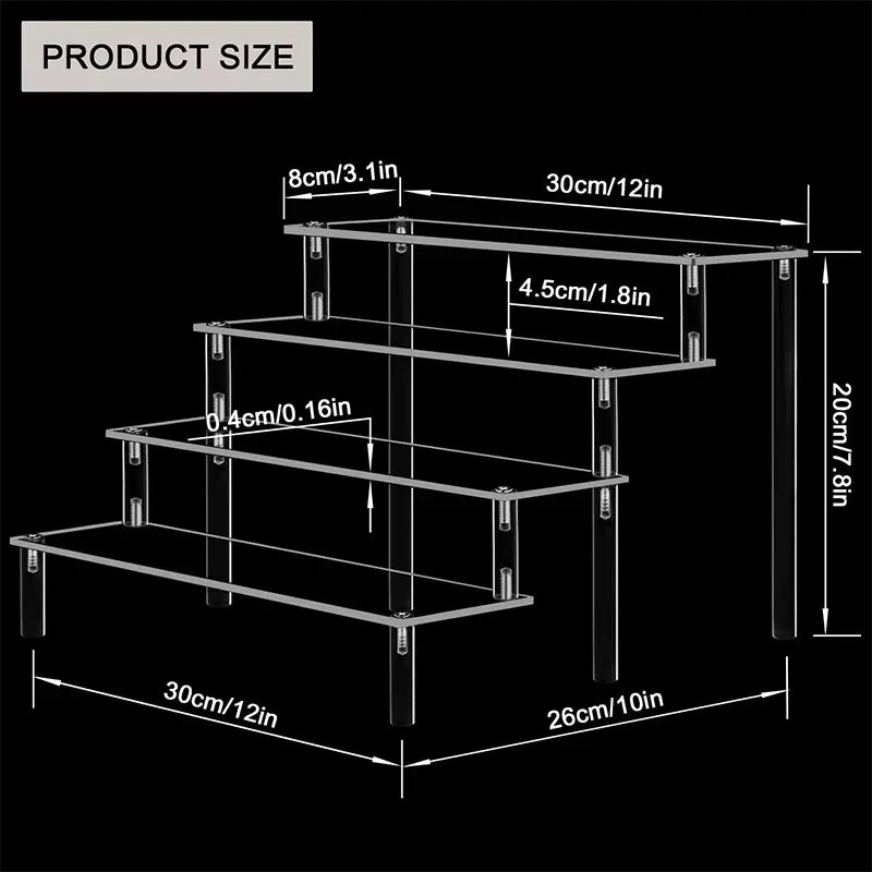 Tier Clear Acrylic Display Riser