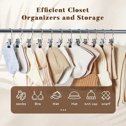 Stainless Steel Clothespins with Hooks