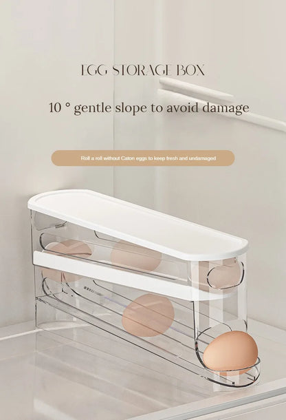 Bilayer Rolling Egg Storage Box