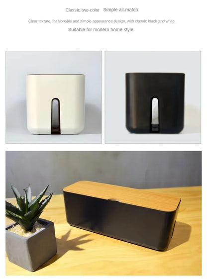 Wooden Cable Storage Box