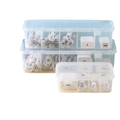 Transparent Data Cable Organizer Case